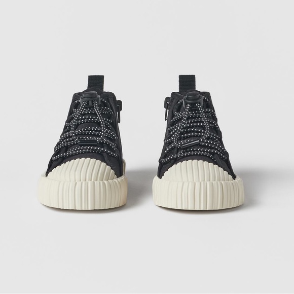 Zara BABY/ CONTRASTING HIGH TOP SNEAKERS - Picture 4 of 4